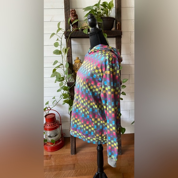 Fatally Pink: Colorful Pixelated Sweatshirt Hoodie - Picture 6 of 17